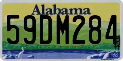 AL license plate 59DM284