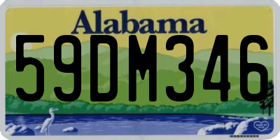 AL license plate 59DM346