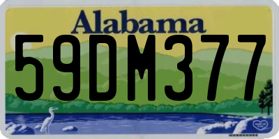 AL license plate 59DM377