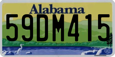 AL license plate 59DM415