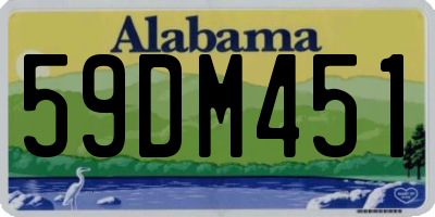 AL license plate 59DM451