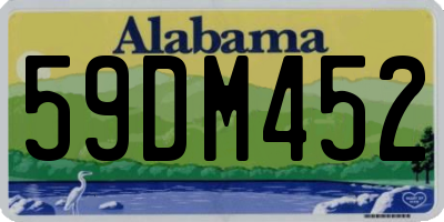 AL license plate 59DM452