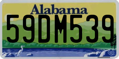 AL license plate 59DM539