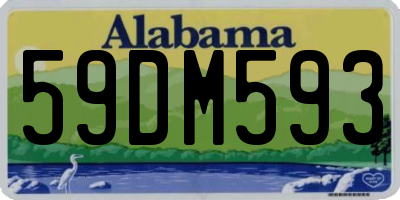 AL license plate 59DM593