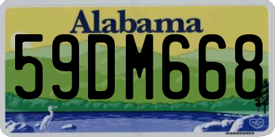 AL license plate 59DM668