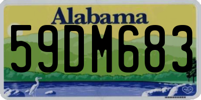 AL license plate 59DM683