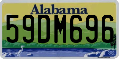 AL license plate 59DM696