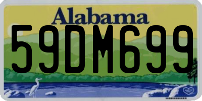 AL license plate 59DM699