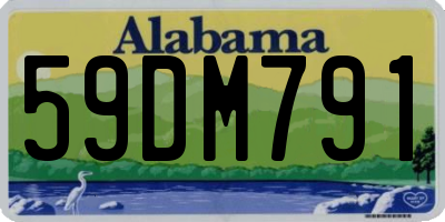 AL license plate 59DM791