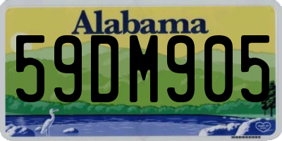 AL license plate 59DM905