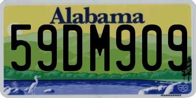 AL license plate 59DM909