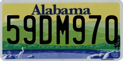 AL license plate 59DM970