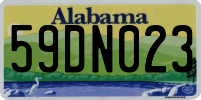 AL license plate 59DN023