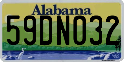AL license plate 59DN032
