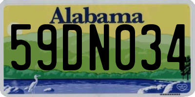 AL license plate 59DN034