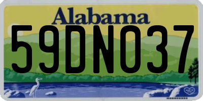 AL license plate 59DN037