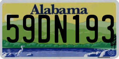 AL license plate 59DN193