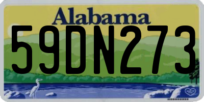 AL license plate 59DN273