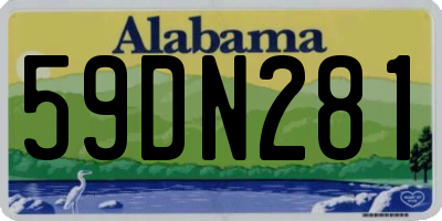 AL license plate 59DN281