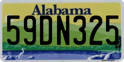 AL license plate 59DN325