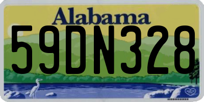 AL license plate 59DN328