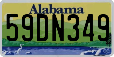 AL license plate 59DN349