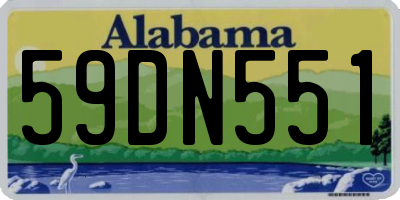 AL license plate 59DN551