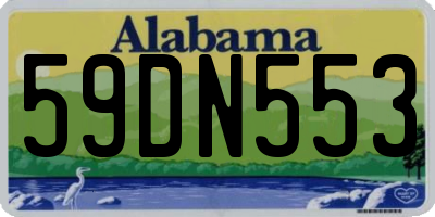 AL license plate 59DN553