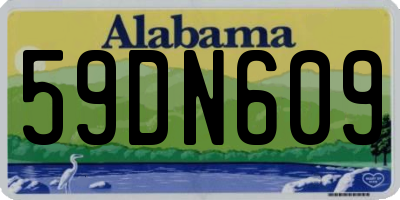 AL license plate 59DN609