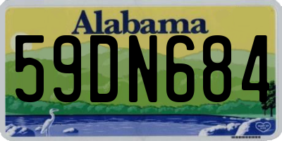 AL license plate 59DN684