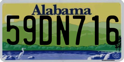 AL license plate 59DN716