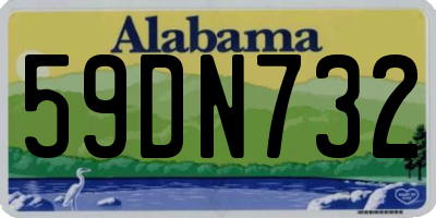 AL license plate 59DN732