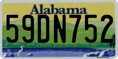 AL license plate 59DN752