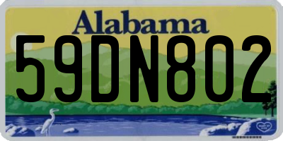 AL license plate 59DN802