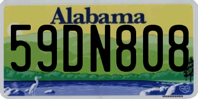 AL license plate 59DN808
