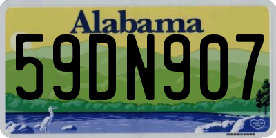 AL license plate 59DN907
