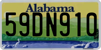 AL license plate 59DN910