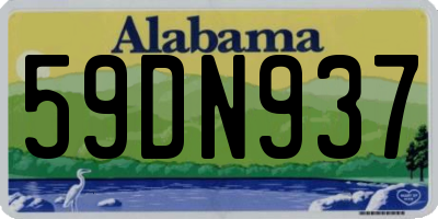 AL license plate 59DN937