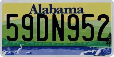 AL license plate 59DN952