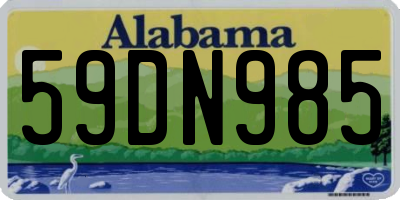 AL license plate 59DN985