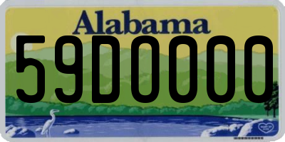 AL license plate 59DO000
