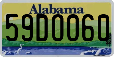 AL license plate 59DO060