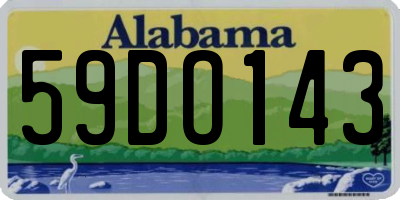 AL license plate 59DO143