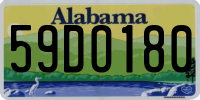 AL license plate 59DO180