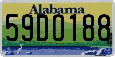 AL license plate 59DO188