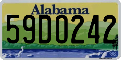 AL license plate 59DO242