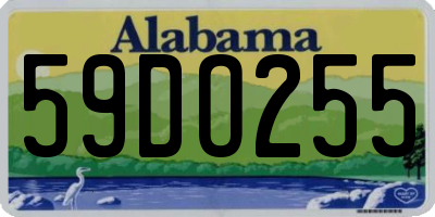 AL license plate 59DO255