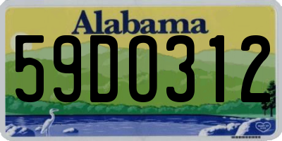 AL license plate 59DO312
