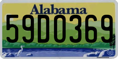 AL license plate 59DO369