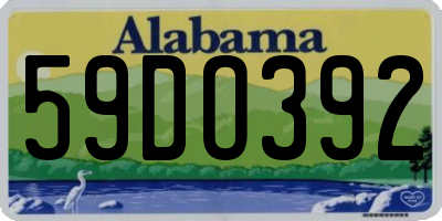 AL license plate 59DO392